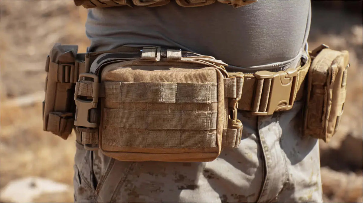 Placement MOLLE sur ceinturon : principes, erreurs et configuration efficace