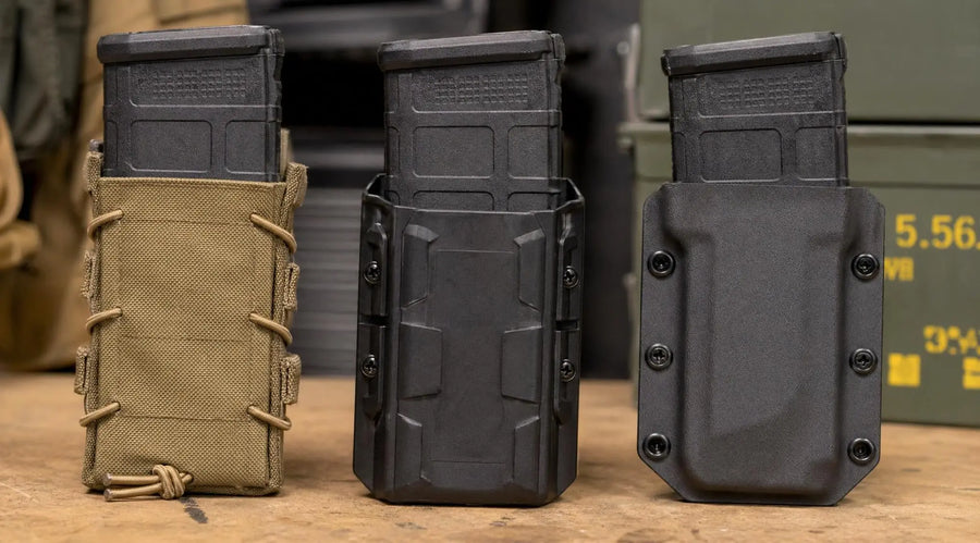 Porte-chargeur textile, polymère ou Kydex : le bon choix selon votre usage