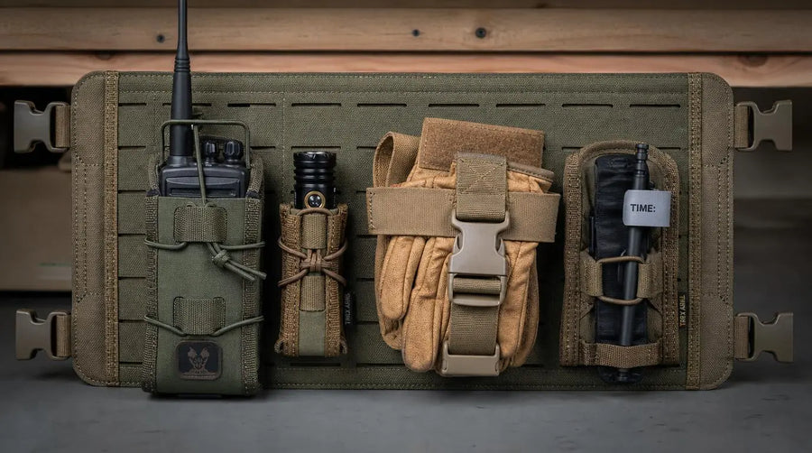Porte-équipement MOLLE : quelles priorités entre radio, lampe, gants et tourniquet ?