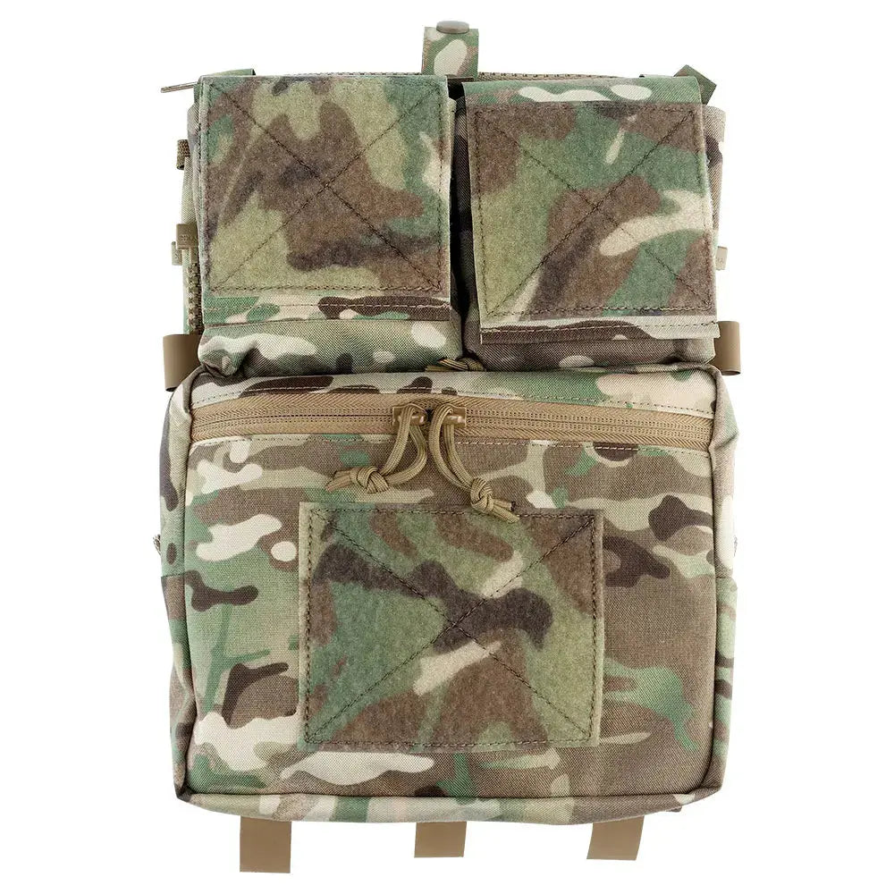 Back panel multi poches sac d'assaut pour gilet avec zip éclair Zone Tactique