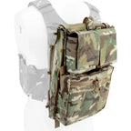 Back panel multi poches sac d'assaut pour gilet avec zip éclair Zone Tactique