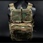 Back panel multi poches sac d'assaut pour gilet avec zip éclair Zone Tactique