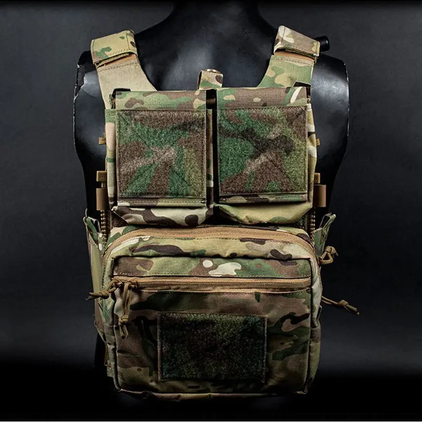 Back panel multi poches sac d'assaut pour gilet avec zip éclair Zone Tactique