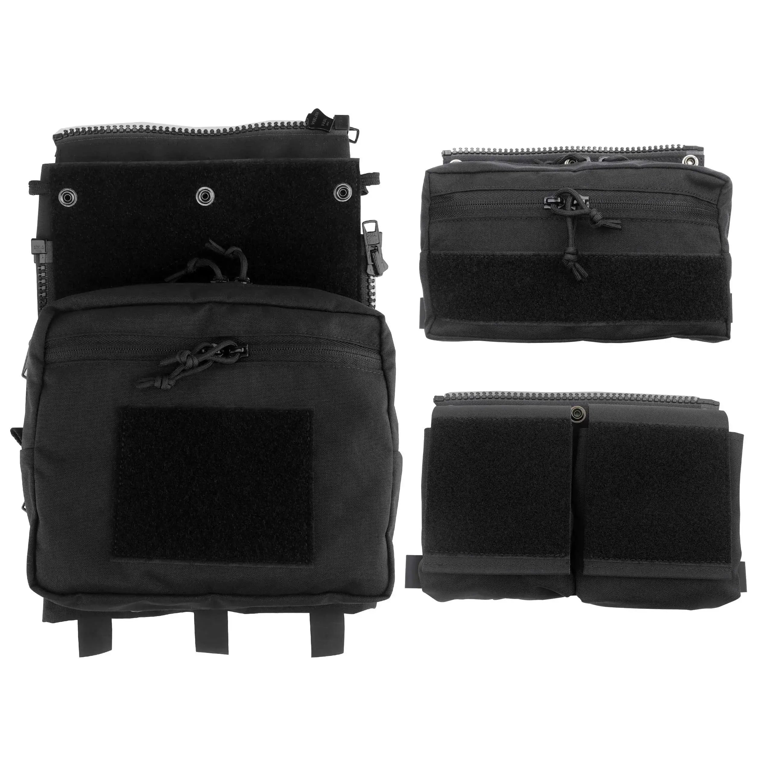 Back panel multi poches sac d'assaut pour gilet avec zip éclair Zone Tactique