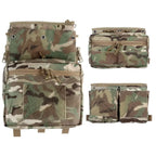 Back panel multi poches sac d'assaut pour gilet avec zip éclair Zone Tactique