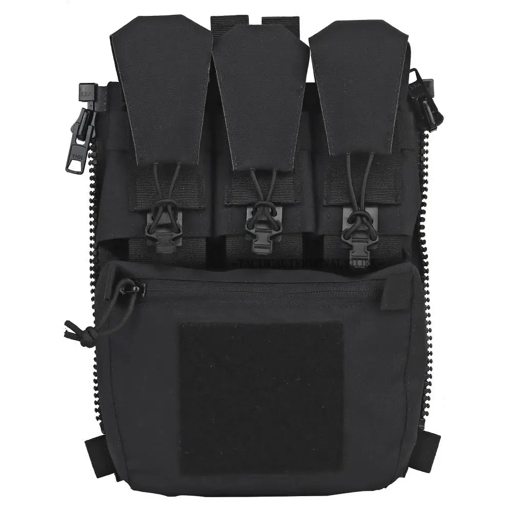 Panneau Dorsal Tactique MOLLE Avec Triple Porte-chargeurs Et Poche Zippée – Pour Gilet Airsoft Et Chasse