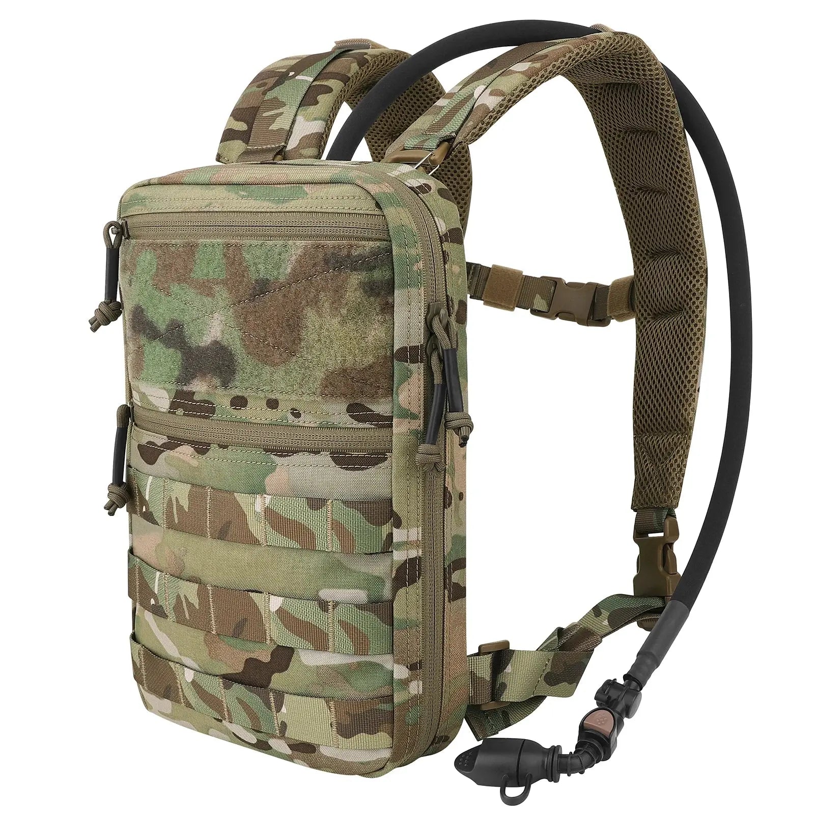 Backpanel tactique avec sangles détachables et poche hydratation 1.5L 