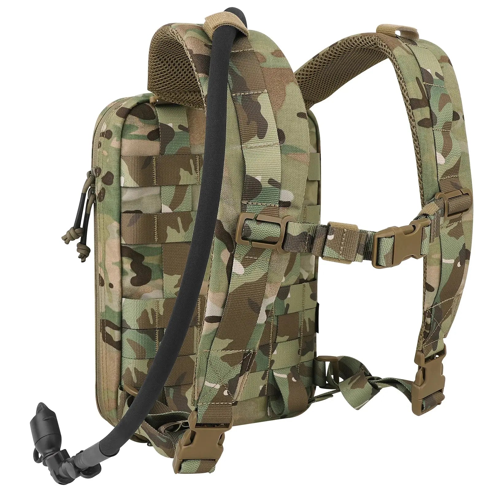 Backpanel tactique avec sangles détachables et poche hydratation 1.5L 