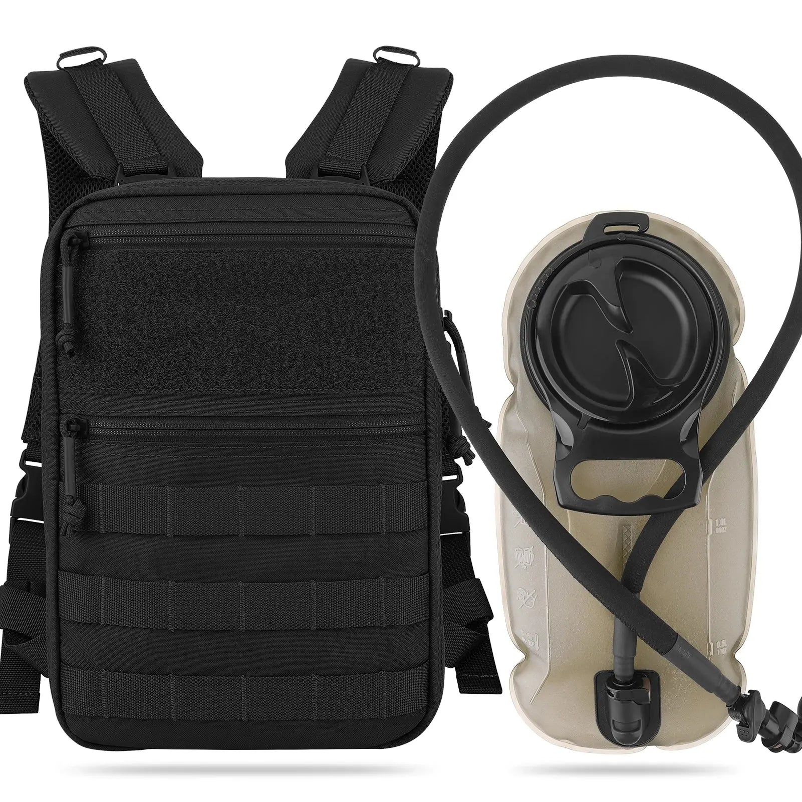 Backpanel tactique avec sangles détachables et poche hydratation 1.5L Zone Tactique