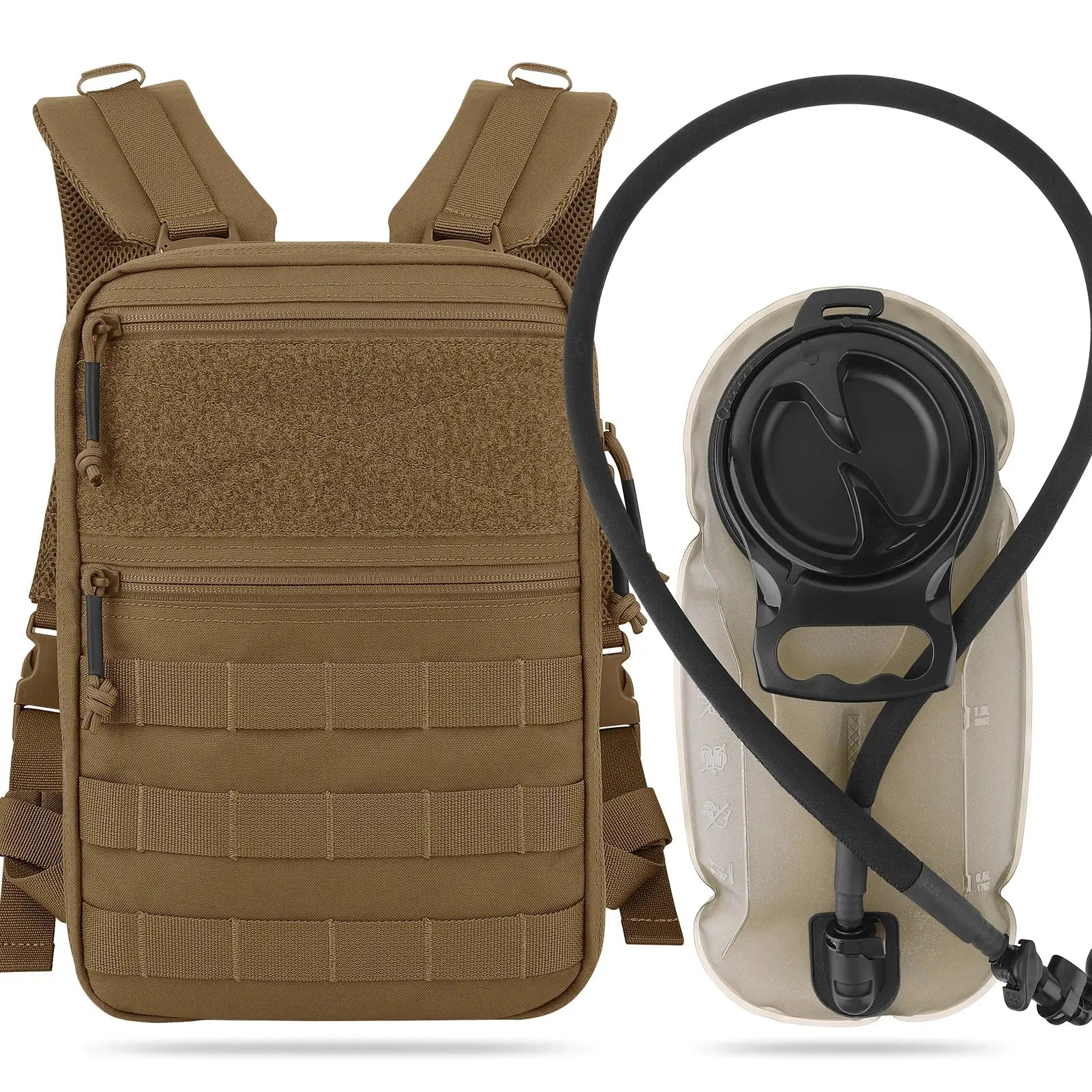 Backpanel tactique avec sangles détachables et poche hydratation 1.5L Zone Tactique