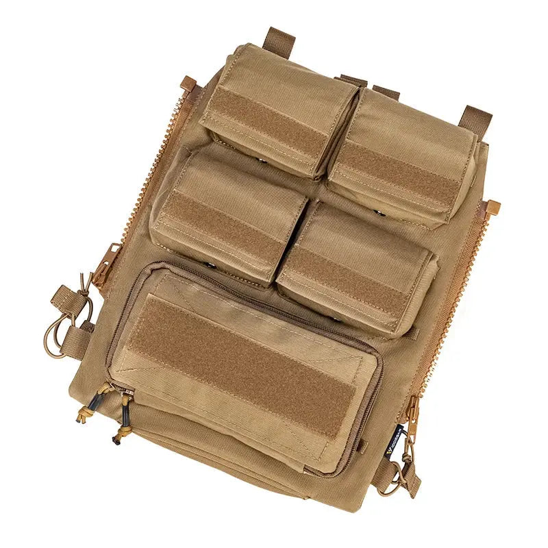 Backpanel zip et MOLLE tactique multiples poche rabat velcro Zone Tactique
