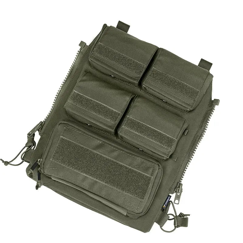 Backpanel zip et MOLLE tactique multiples poche rabat velcro Zone Tactique