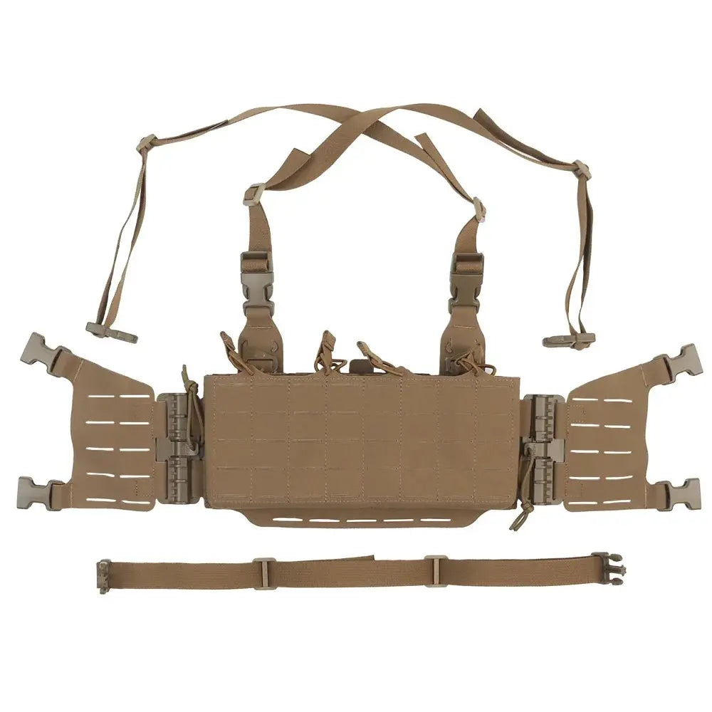 Chest rig tactique MOLLE avec harnais réglable et portes chargeurs Zone Tactique