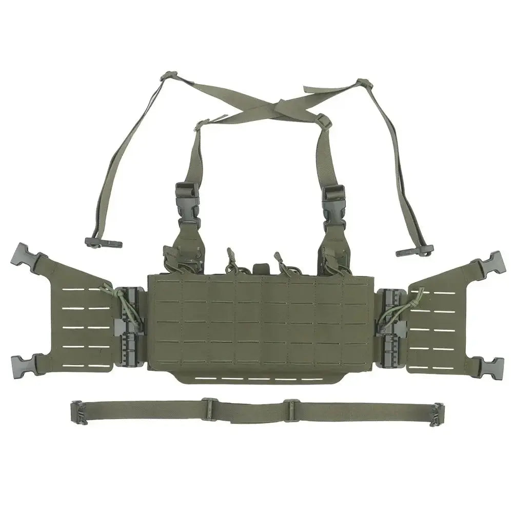Chest rig tactique MOLLE avec harnais réglable et portes chargeurs Zone Tactique