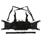 Chest rig tactique MOLLE avec harnais réglable et portes chargeurs 