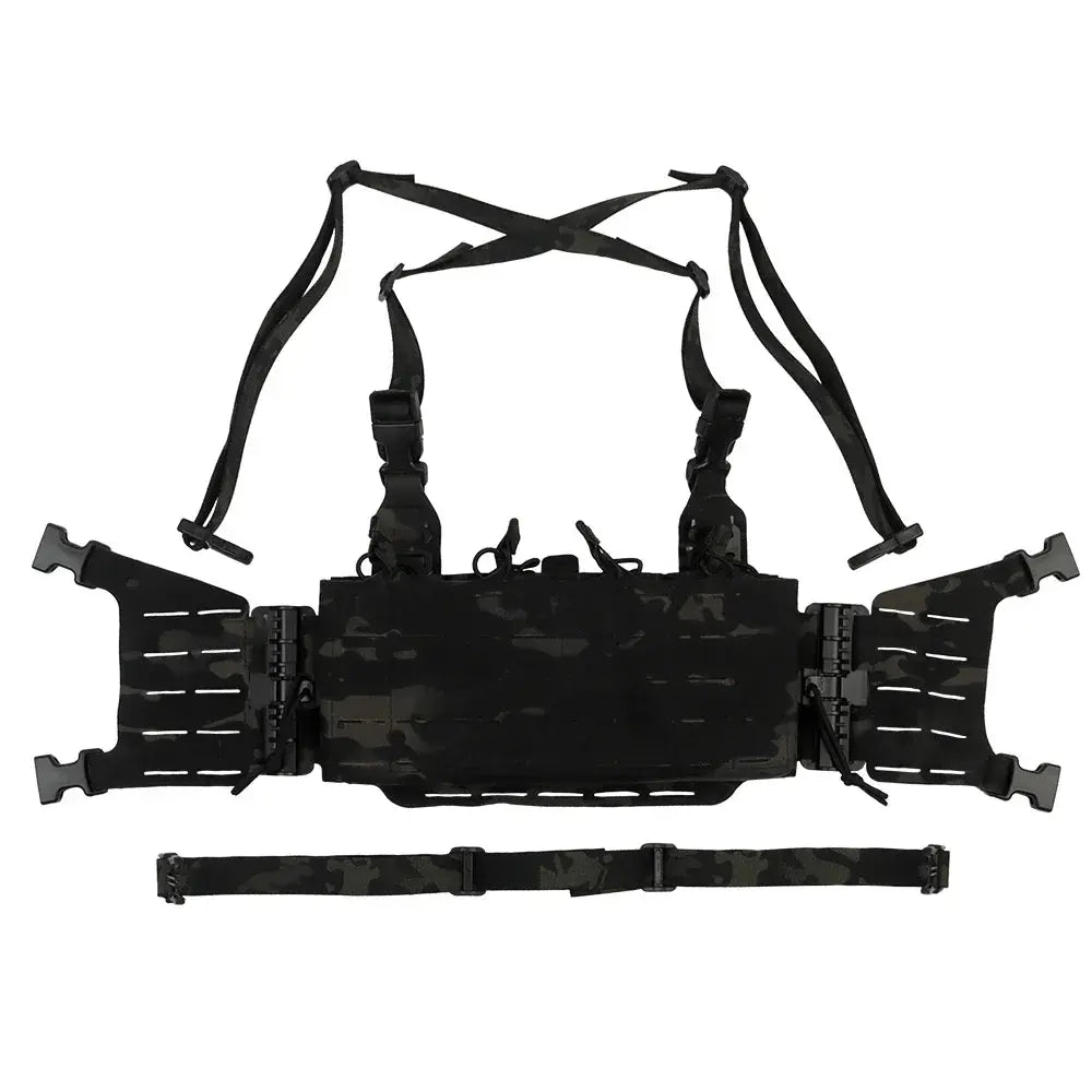Chest rig tactique MOLLE avec harnais réglable et portes chargeurs Zone Tactique