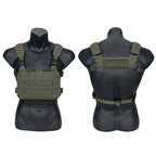 Chest rig tactique MOLLE avec panneau rigide frontal triple mag 