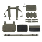 Chest rig tactique MOLLE avec panneau rigide frontal triple mag 