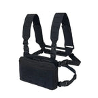 Chest rig tactique MOLLE avec panneau rigide frontal triple mag 