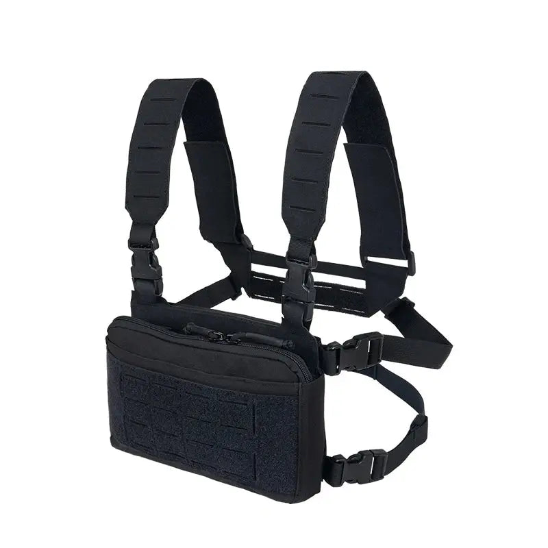 Chest rig tactique MOLLE avec panneau rigide frontal triple mag Zone Tactique