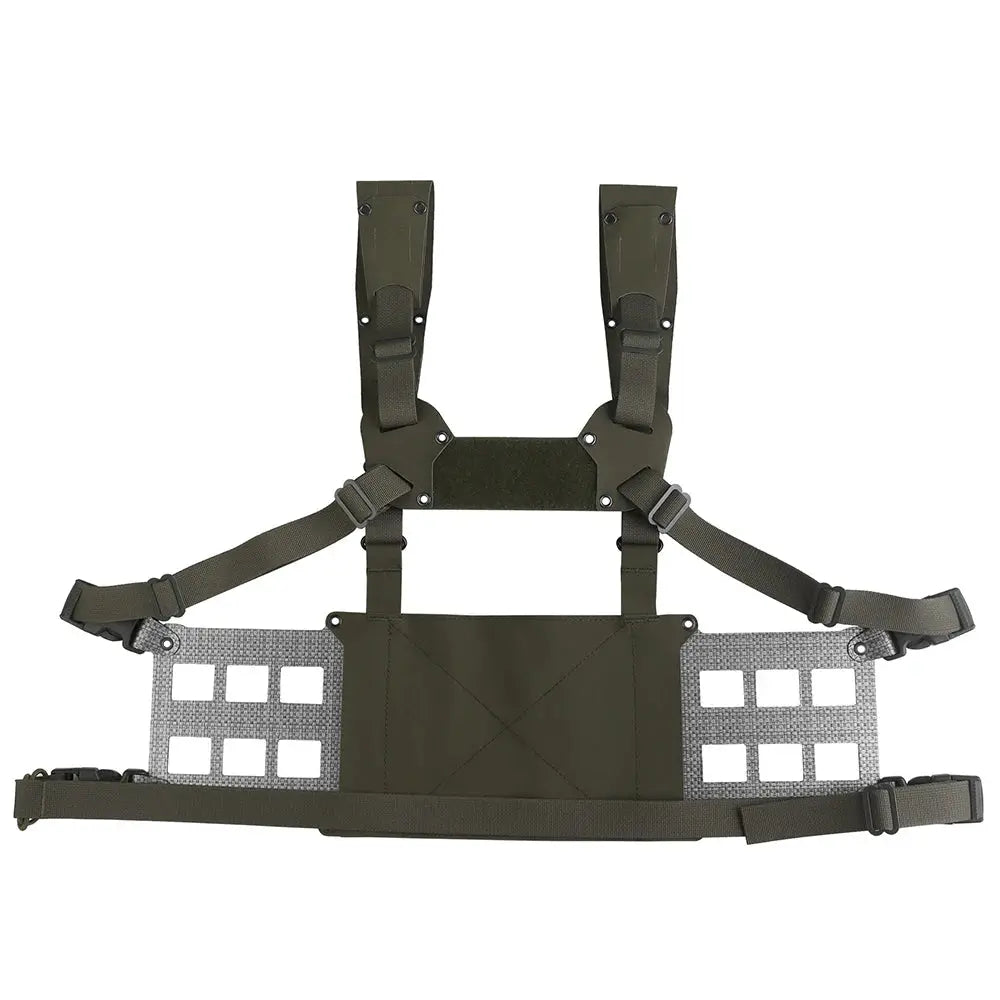 Chest rig tactique avec panneau VELCRO frontal et MOLLE latéral 