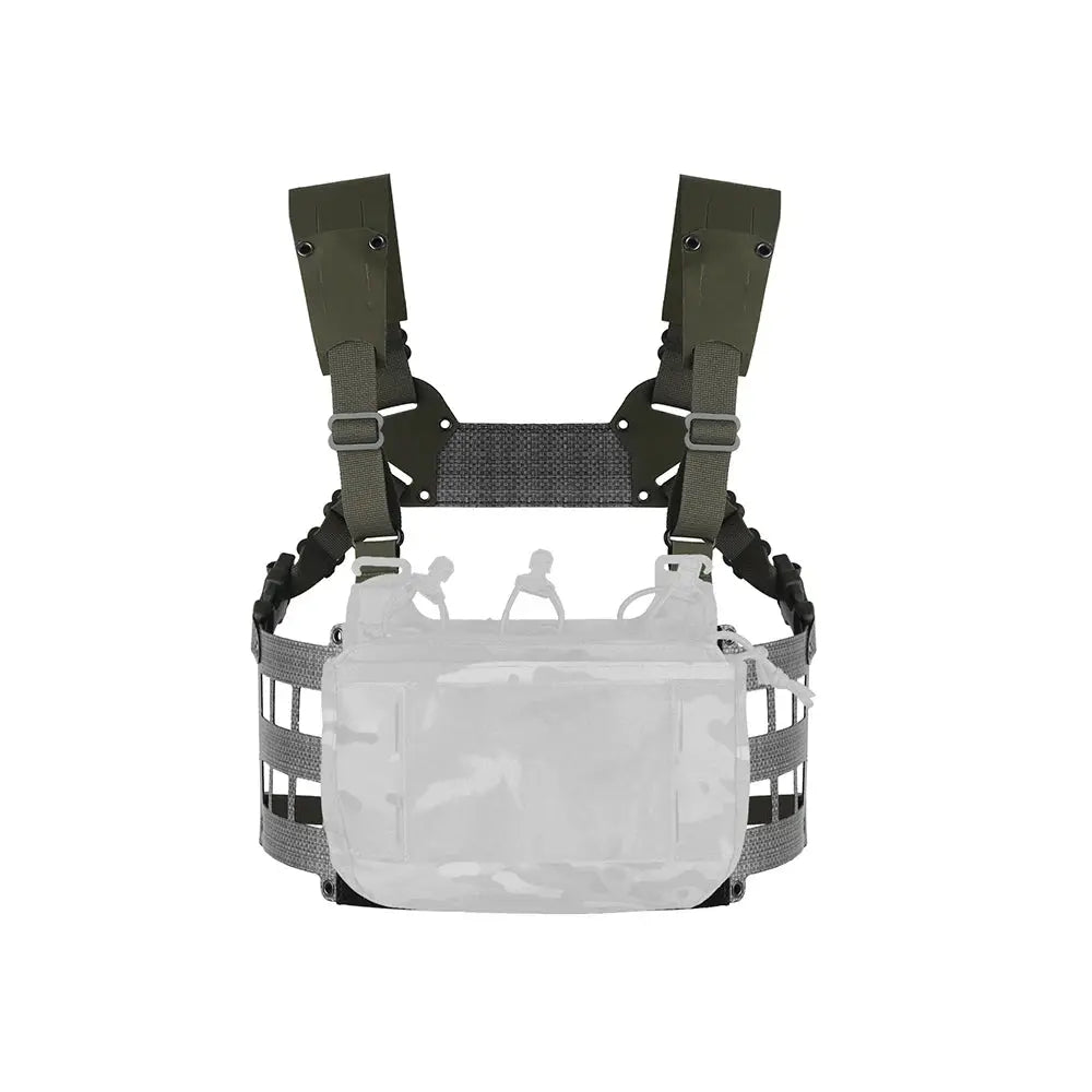 Chest rig tactique avec panneau VELCRO frontal et MOLLE latéral 