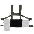 Chest rig tactique avec panneau VELCRO frontal et MOLLE latéral 