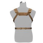 Chest rig tactique avec poche admin ventrale et porte chargeurs 