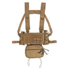 Chest rig tactique avec poche admin ventrale et porte chargeurs 