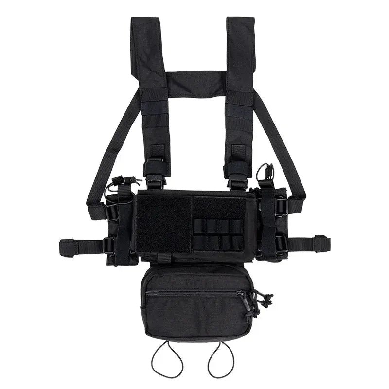 Chest rig tactique avec poche admin ventrale et porte chargeurs Zone Tactique