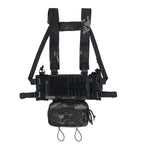 Chest rig tactique avec poche admin ventrale et porte chargeurs 