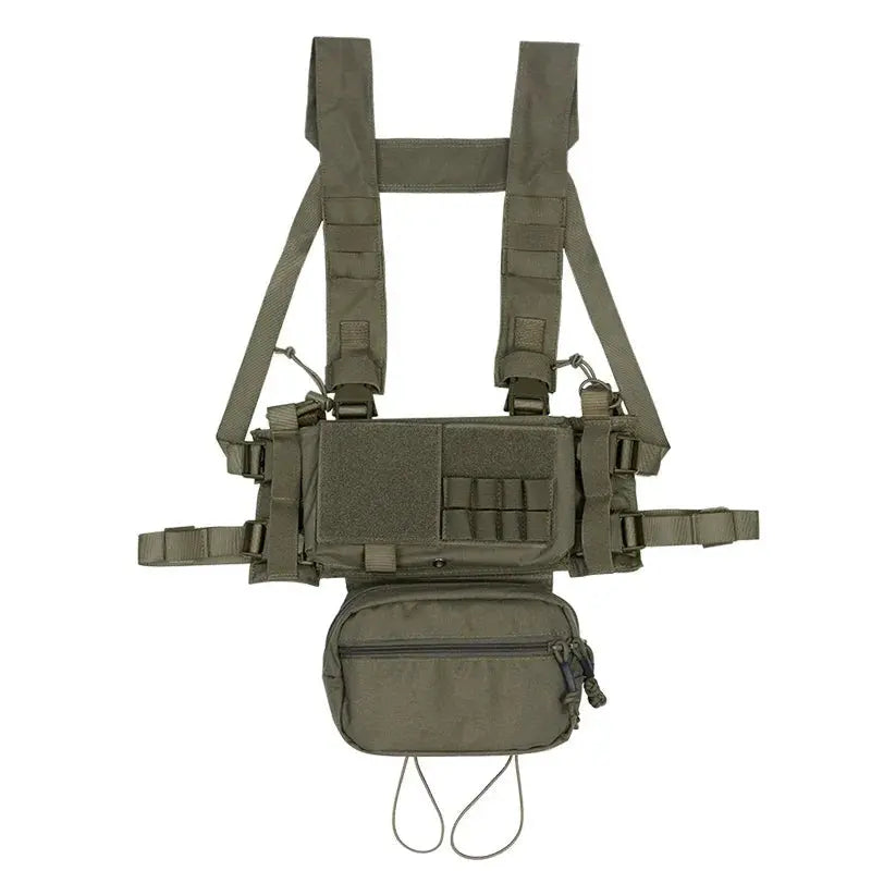 Chest rig tactique avec poche admin ventrale et porte chargeurs Zone Tactique