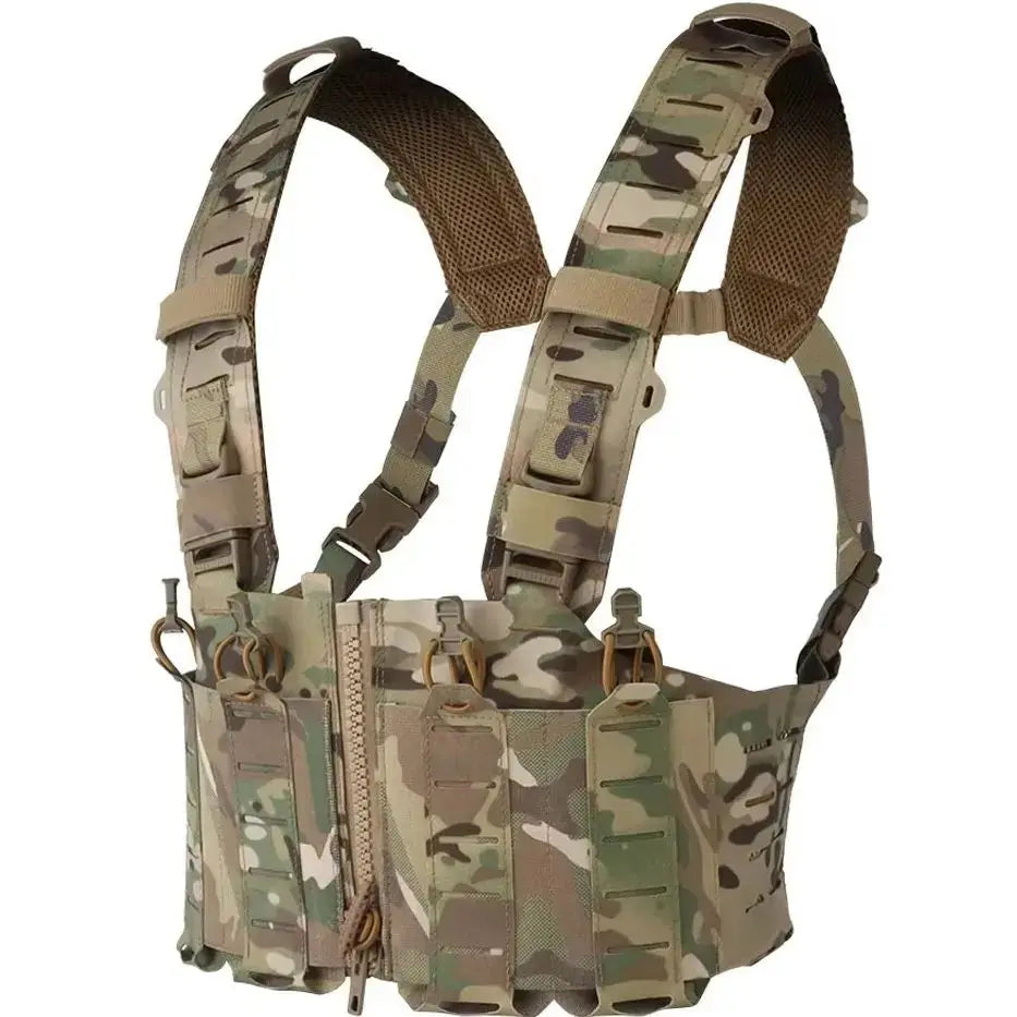 Chest rig tactique en nylon 500D avec bretelles renforcées Zone Tactique