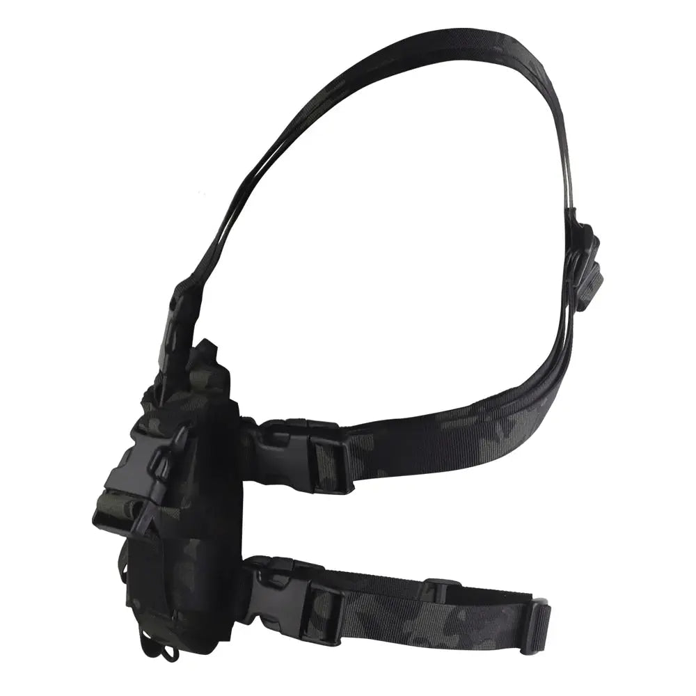 Chest rig tactique léger harnais croisé réglable avec poches Zone Tactique