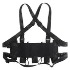 Chest rig tactique léger harnais croisé réglable avec poches 