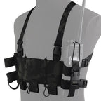 Chest rig tactique léger harnais croisé réglable avec poches 