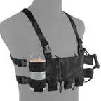 Chest rig tactique léger harnais croisé réglable avec poches 