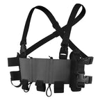 Chest rig tactique léger harnais croisé réglable avec poches 