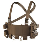 Chest rig tactique léger harnais croisé réglable avec poches 
