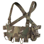 Chest rig tactique léger harnais croisé réglable avec poches 