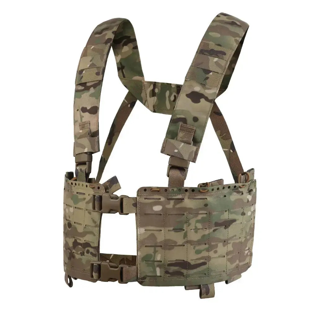 Chest rig tactique minimaliste avec harnais et ceinture MOLLE - Zone Tactique