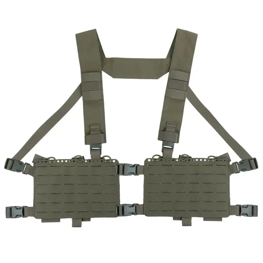 Chest rig tactique minimaliste avec harnais et ceinture MOLLE - Zone Tactique