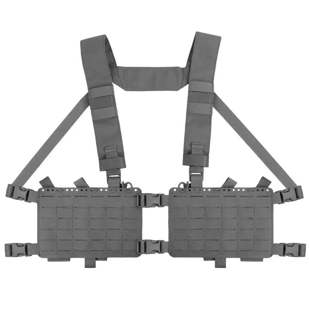 Chest rig tactique minimaliste avec harnais et ceinture MOLLE - Zone Tactique