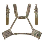 Chest rig tactique modulaire type ARC avec kit central à intégrer 