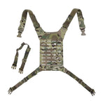 Chest rig tactique type panneau arrière backpanel MOLLE et sangles 