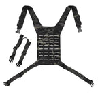 Chest rig tactique type panneau arrière backpanel MOLLE et sangles 