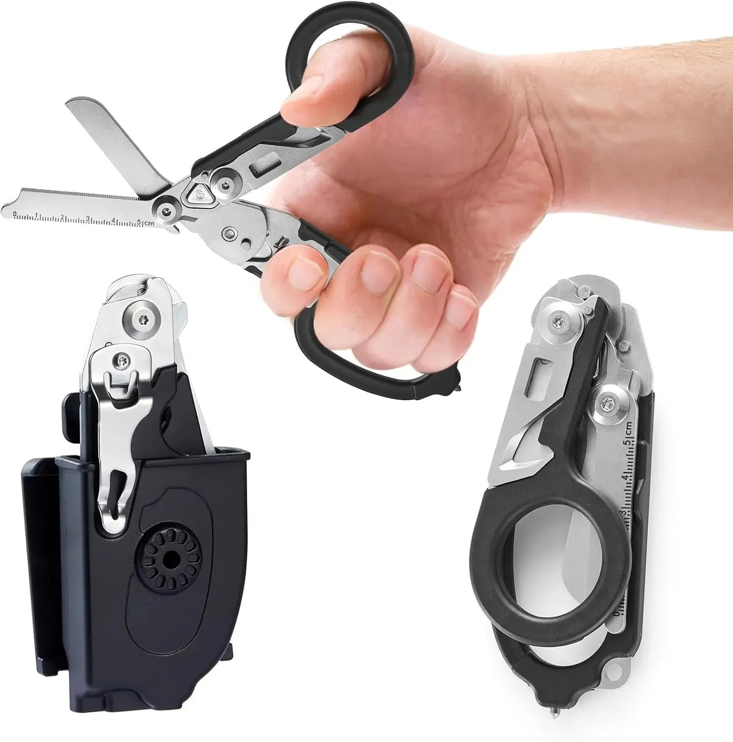 Ciseaux d'urgence multifonctions pliants avec support ceinture Zone Tactique