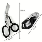 Ciseaux d'urgence multifonctions pliants avec support ceinture Zone Tactique