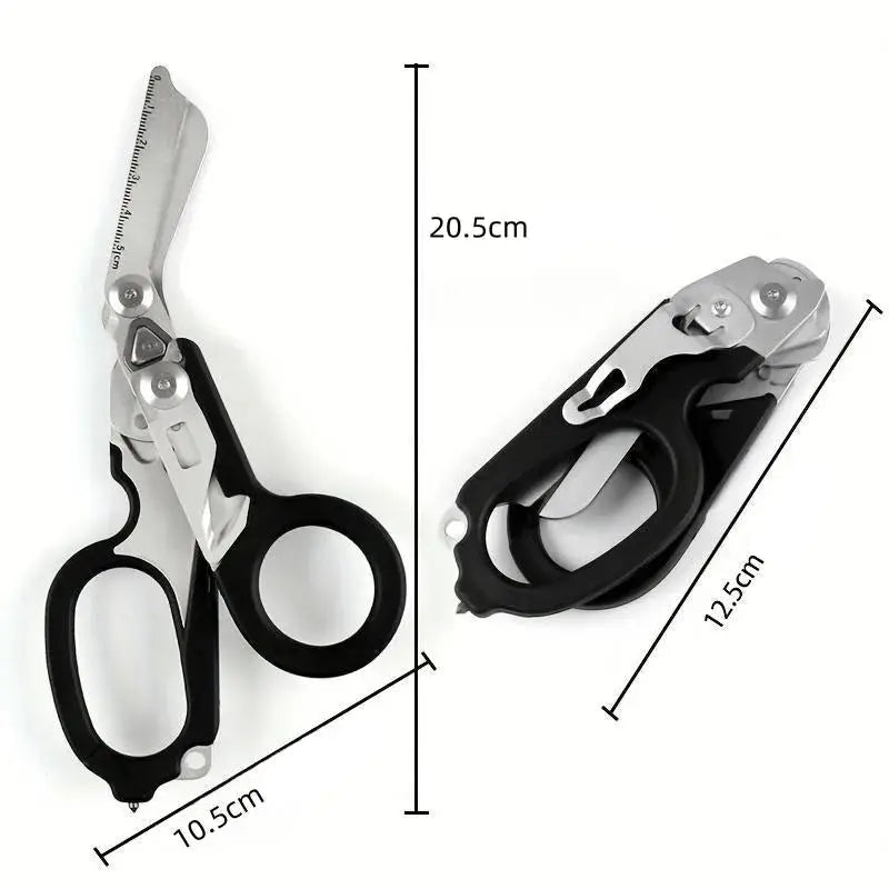Ciseaux d'urgence multifonctions pliants avec support ceinture Zone Tactique