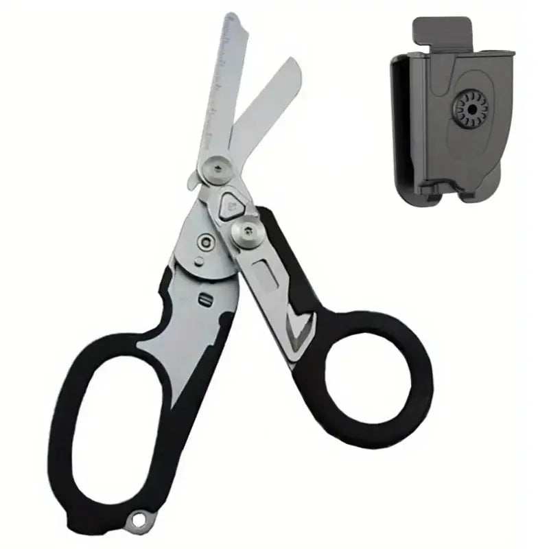 Ciseaux d'urgence multifonctions pliants avec support ceinture Zone Tactique